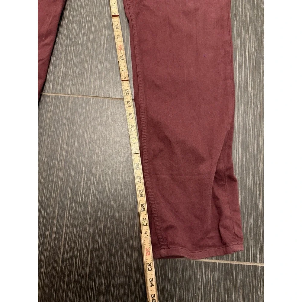 Paige Lennox Straight Leg Stretch Pants Mens 40x32 Fall Bordeux Velvet Academia